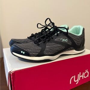 Ryka Women's Black and Mint Athletic Shoes